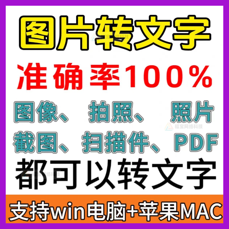 一键图片转文字拍照扫描件转Word文档Excel表格提取助手-淘宝虚拟仓